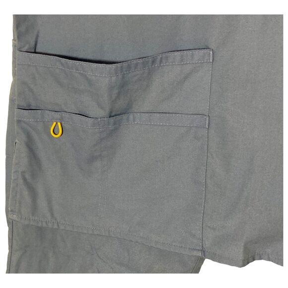 WonderWink 6016 Women's Large Ceil Blue Origins Bravo V-Neck Scrub Top EUC - Picture 5 of 7